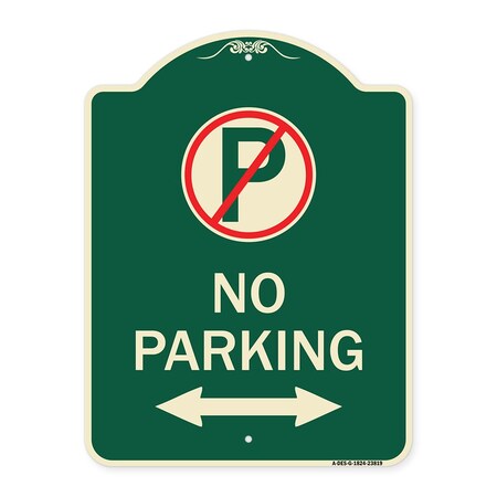 Signmission No Parking Heavy-Gauge Aluminum Architectural Sign, 24" x 18", G-1824-23819 A-DES-G-1824-23819